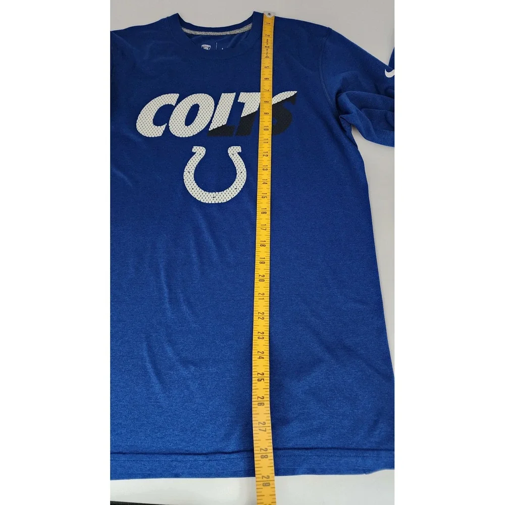 Nike Indianapolis Colts NFL Training Mens Small Blue Dri-FIT L/S Shirt